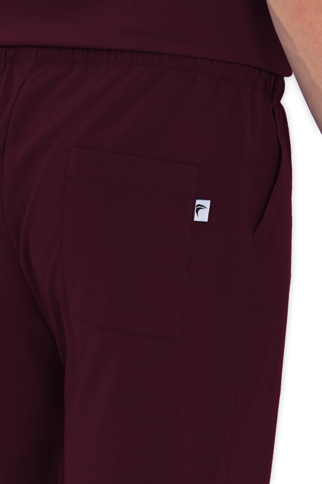 Erkek Bordo Scrubs Pantolon M - 40