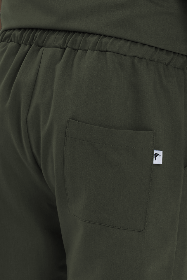 Erkek Haki Kargo Cepli Scrubs Pantolon