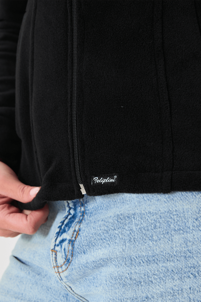 Feliplini Kadın Polar Ceket - Siyah