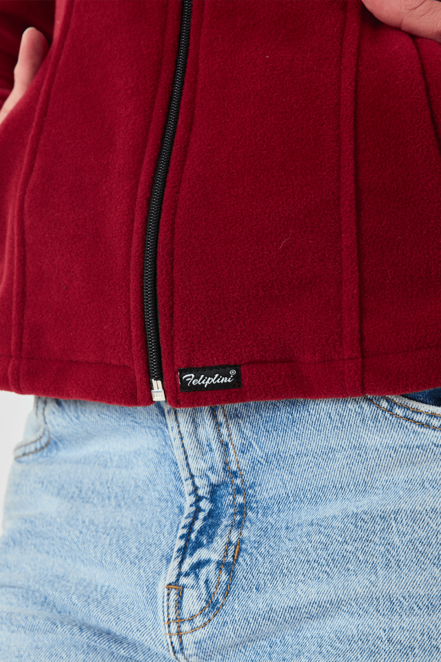 Feliplini Kadın Polar Ceket - Bordo