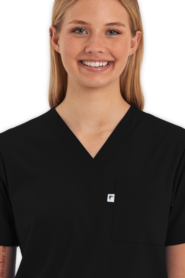 Kadın Siyah Scrubs Üst