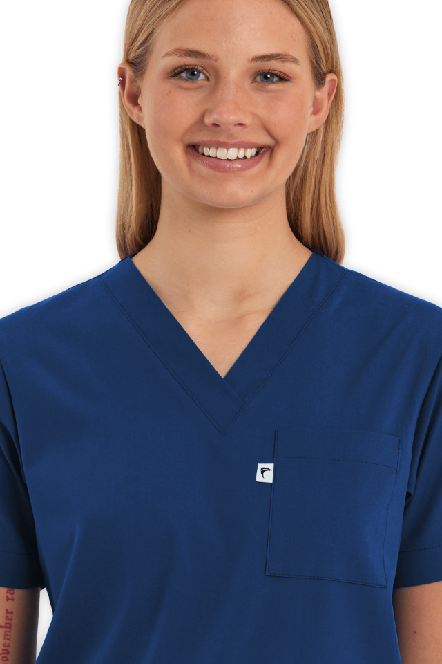 Kadın Petrol Mavisi Scrubs Üst