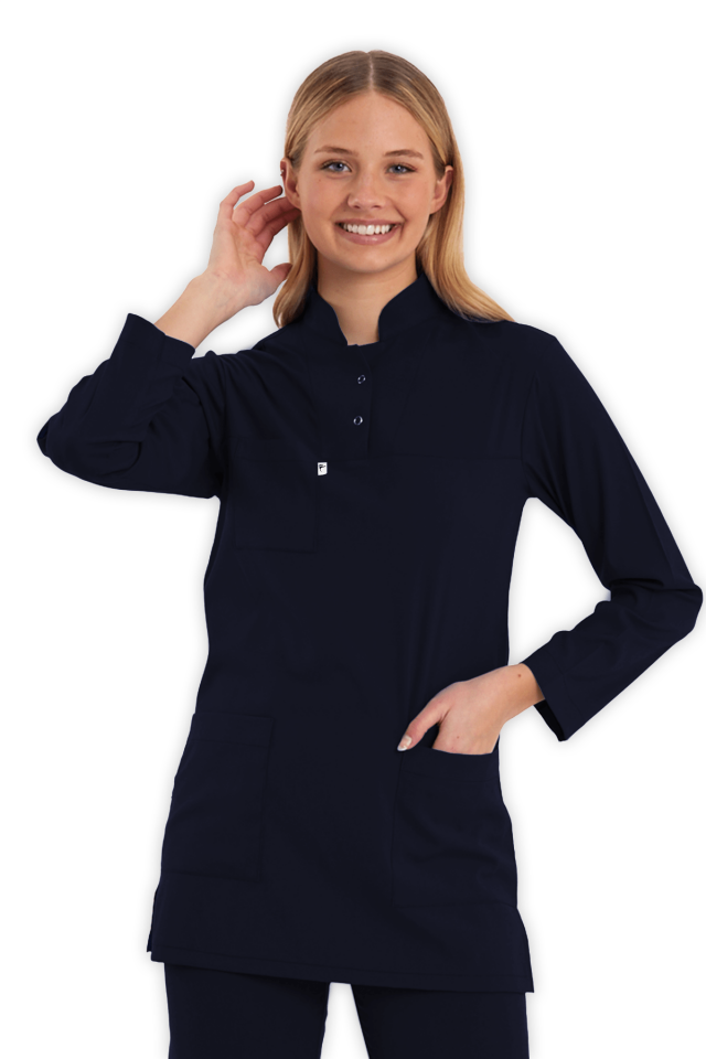 Tesettür Lacivert Scrubs Üst