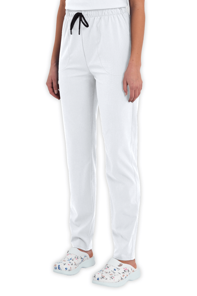 Kadın Beyaz Scrubs Pantolon