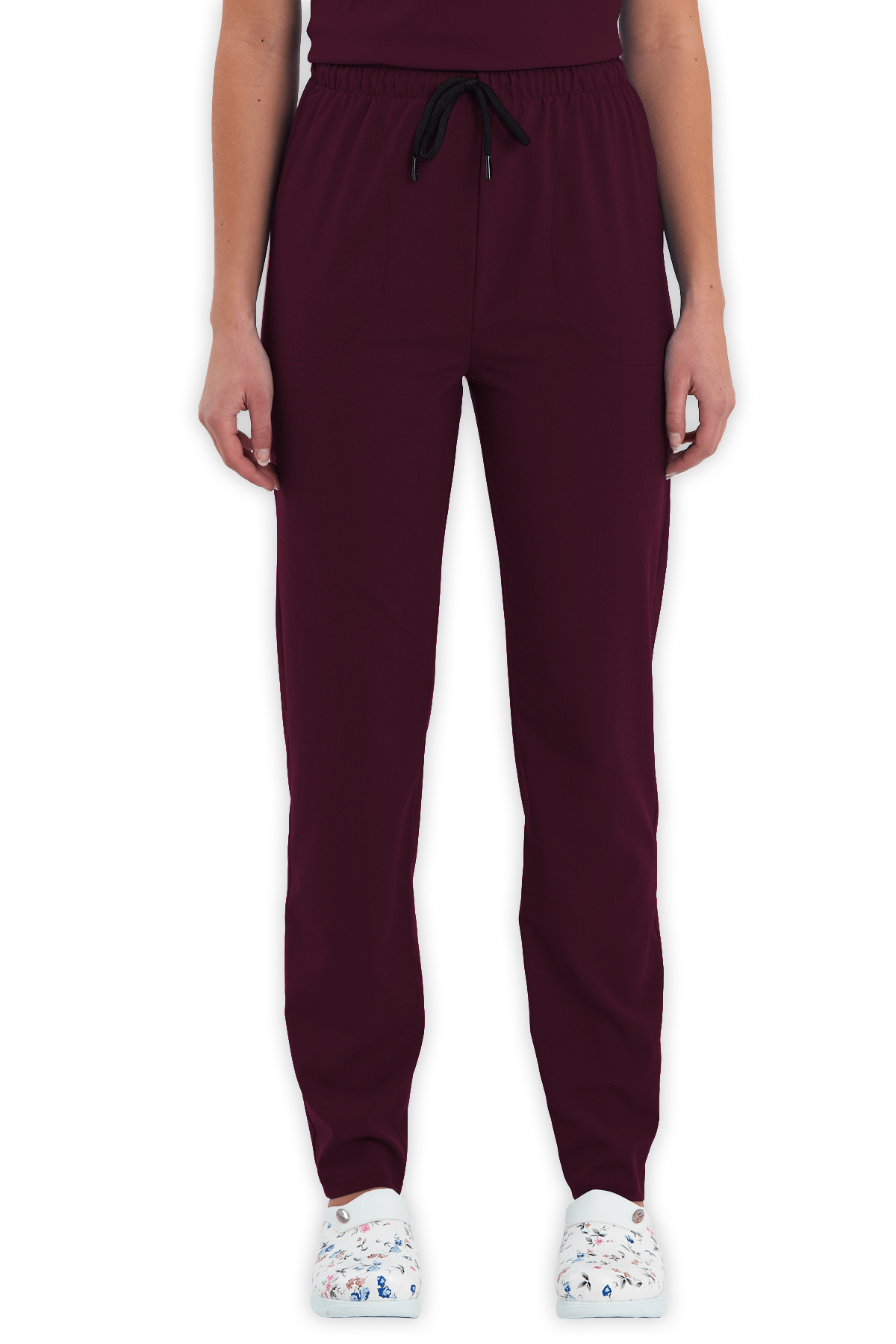 Kadın Bordo Scrubs Pantolon