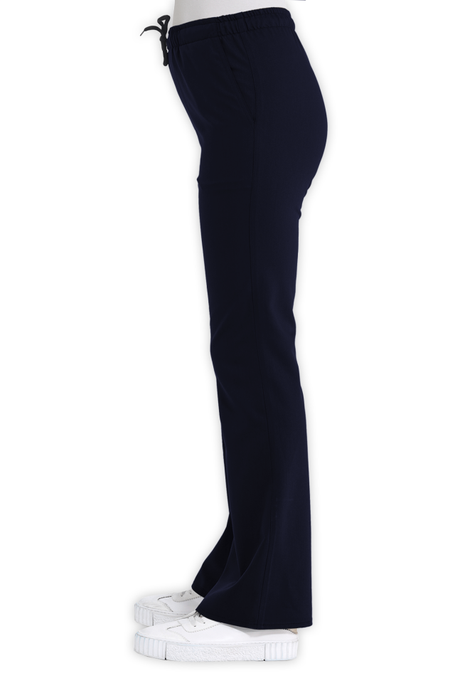 İspanyol Paça Lacivert Scrubs Pantolon