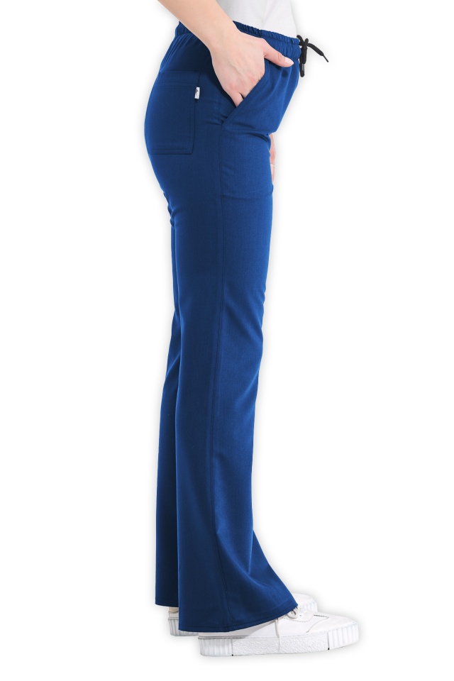 İspanyol Paça Petrol Mavisi Scrubs Pantolon