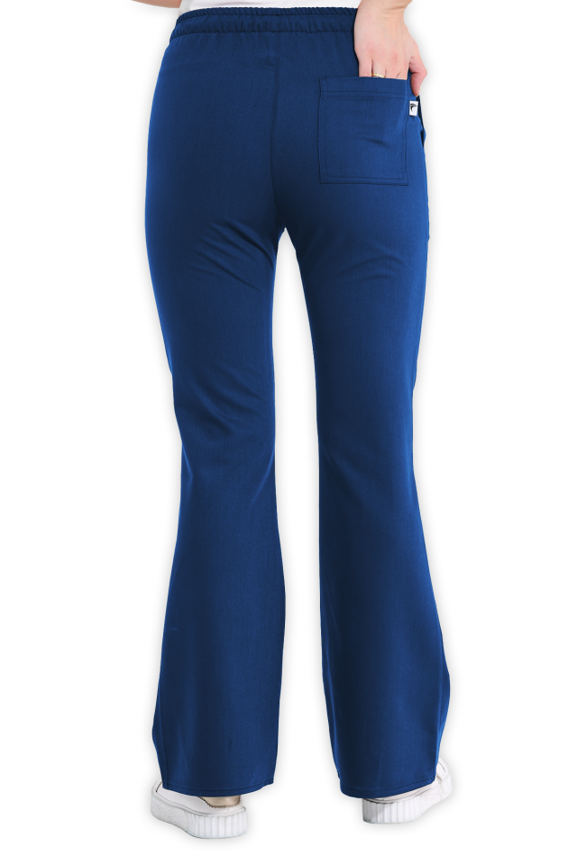 İspanyol Paça Petrol Mavisi Scrubs Pantolon