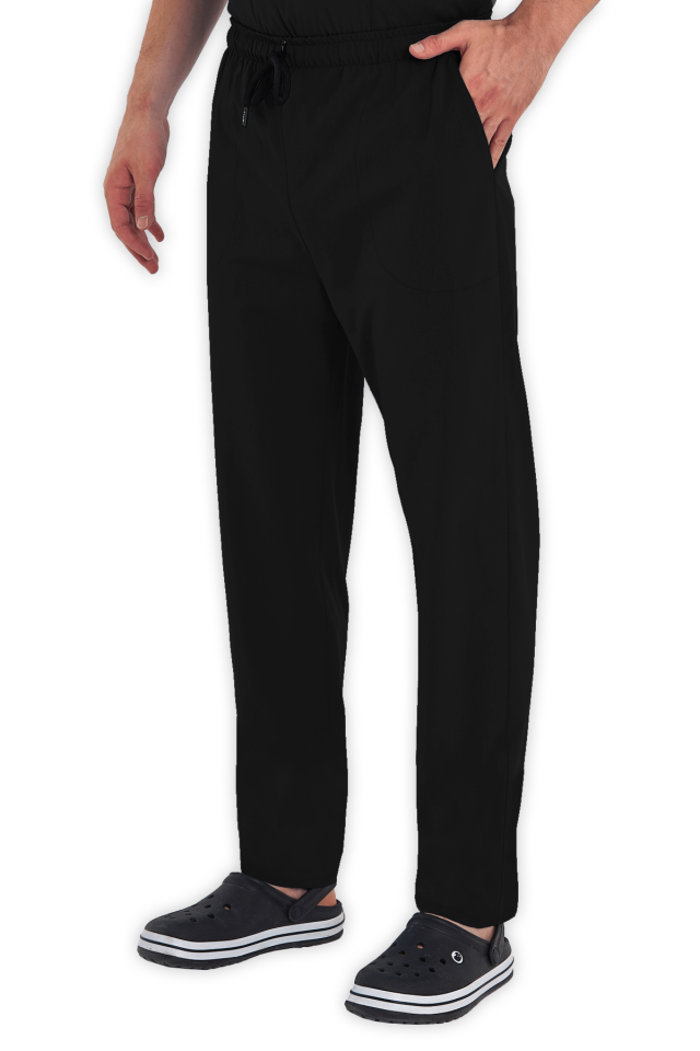 Erkek Siyah Scrubs Pantolon