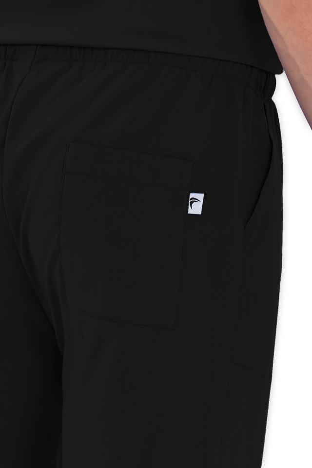 Erkek Siyah Scrubs Pantolon