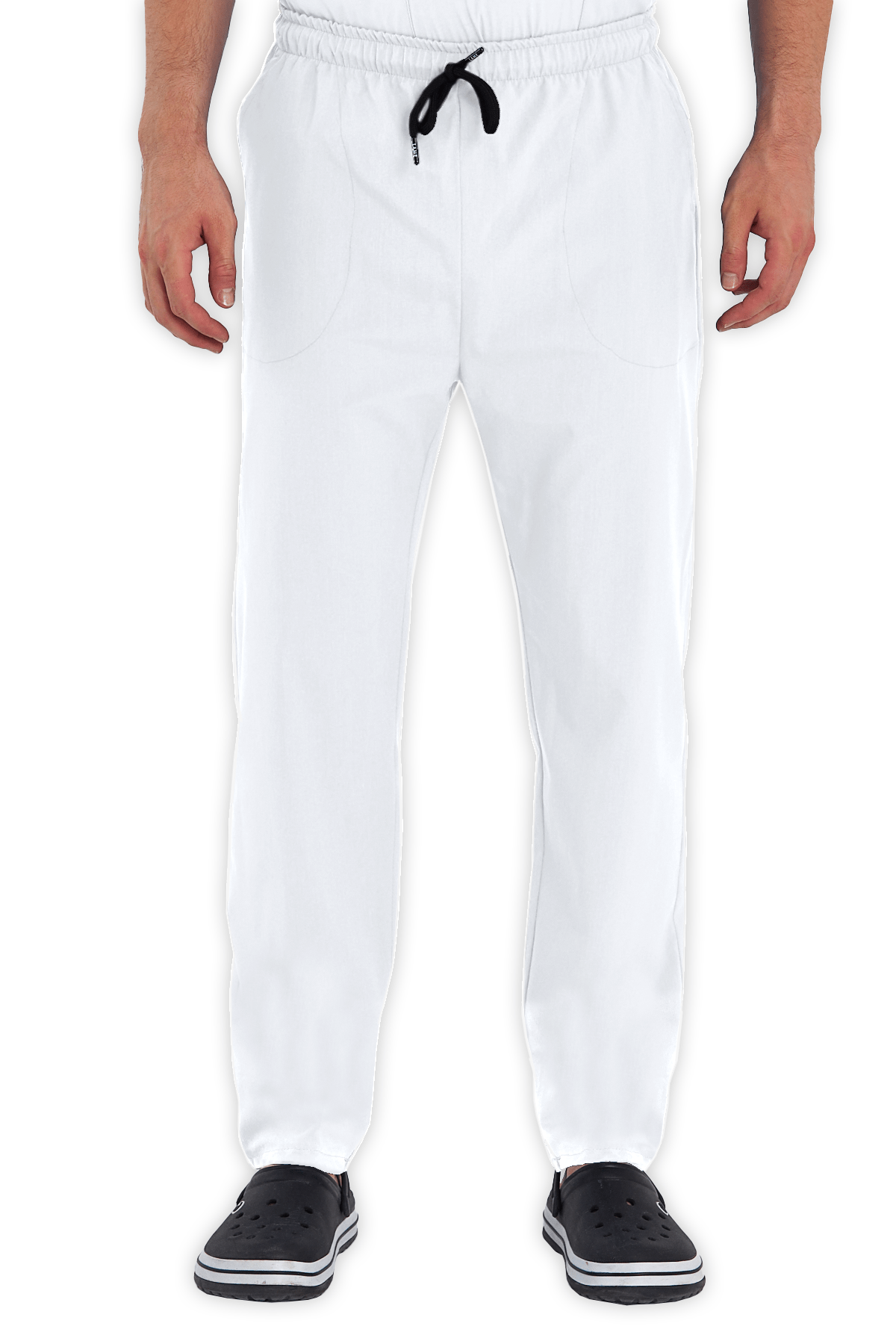 Erkek Beyaz Scrubs Pantolon
