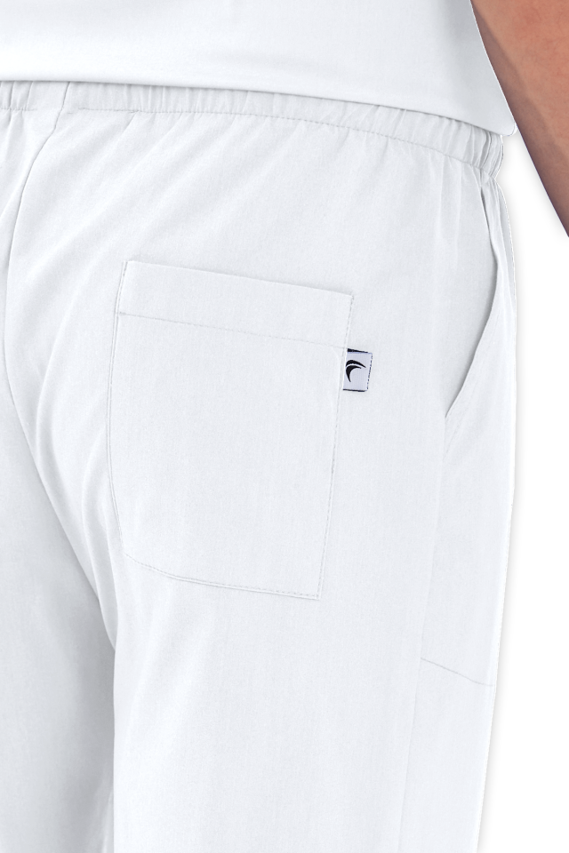 Erkek Beyaz Scrubs Pantolon