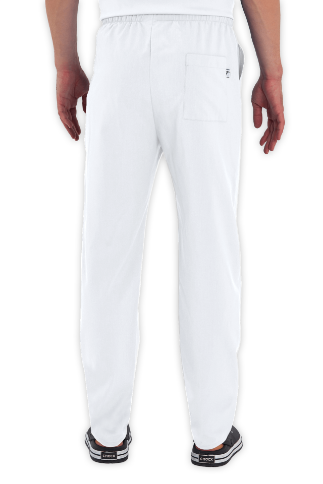 Erkek Beyaz Scrubs Pantolon