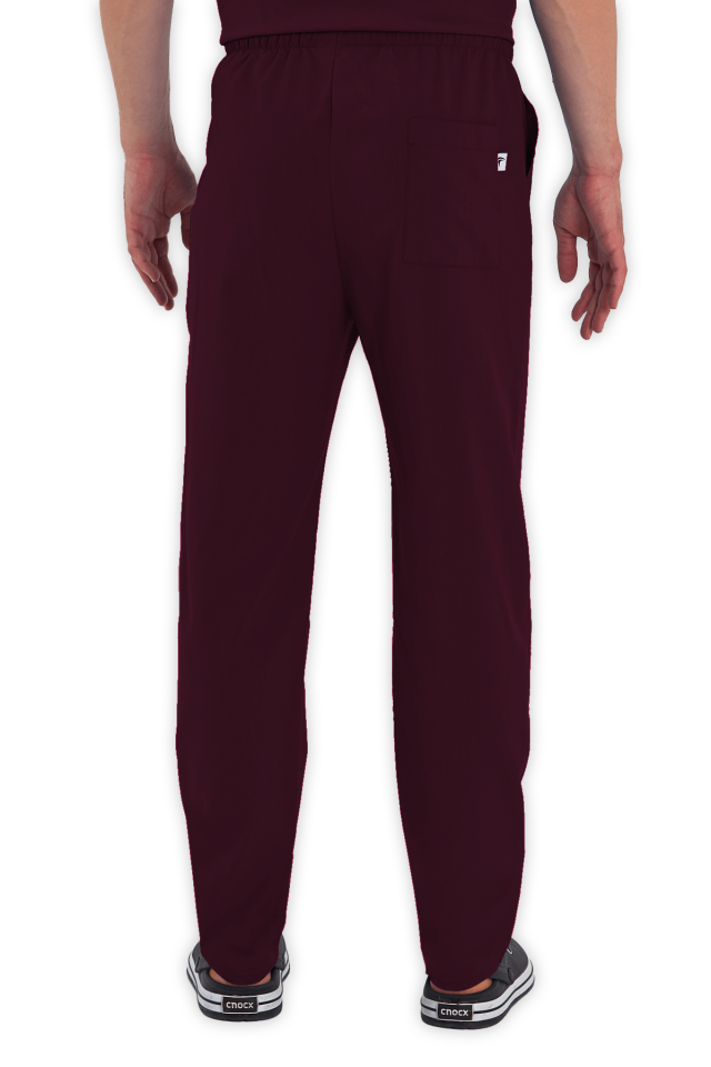 Erkek Bordo Scrubs Pantolon