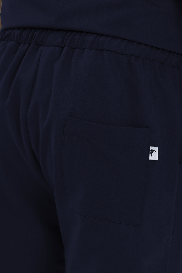 Erkek Lacivert Kargo Cepli Scrubs Pantolon