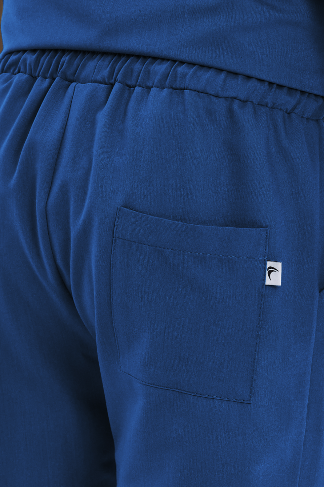 Erkek Petrol Mavisi Kargo Cepli Scrubs Pantolon