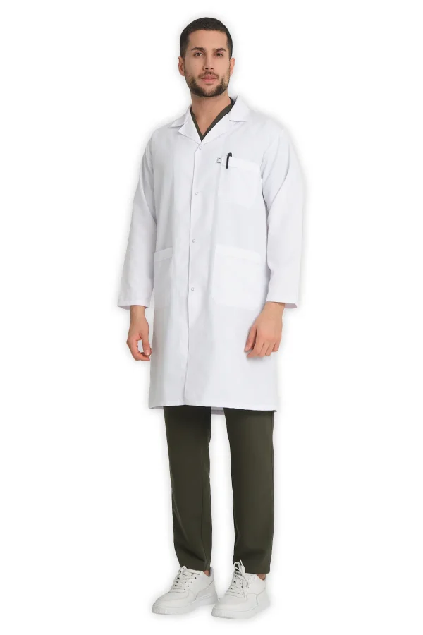 feliplini erkek klasik yaka doktor Önlüğü beyaz