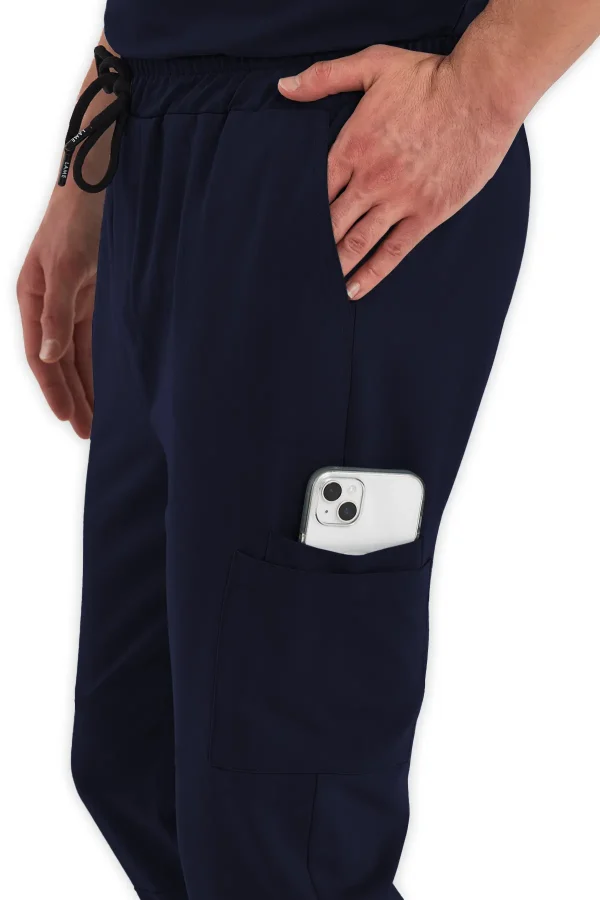 feliplini erkek kargo cepli scrubs pantolon lacivert