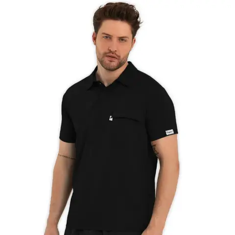 Erkek Polo Yaka Scrubs Üst